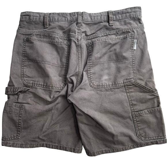 Baggy Brown Wolverine Carpenter Shorts Size 33 Y2K Skater Workwear Grunge - Picture 1 of 4
